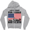 Lets Pray For Vegas, God Bless Zipper Hoodie
