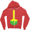 rasta bong water pipe slide insert stem filtered Zipper Hoodie