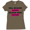 well behaved women seldom make history Ladies Fitted T-Shirt