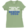 bernie sanders kicking ass for middle class president Ladies Fitted T-Shirt