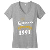 queens are born in 1991 Women's V-Neck T-Shirt