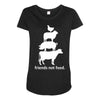 friends not food white Maternity Scoop Neck T-shirt