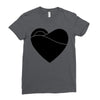black heart Ladies Fitted T-Shirt