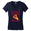 slice slice baby pizza tee Women's V-Neck T-Shirt