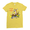 calvin hobbes Ladies Fitted T-Shirt