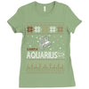 santa aquarius christmas ugly t shirts Ladies Fitted T-Shirt
