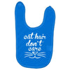 cat hair don't care cute crazy cat Baby Bibs