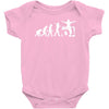 dj evolution funny music mixing djing disk jockey turntable Baby Onesie