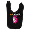 She Wants D - Dunkin Donuts Baby Bibs