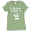 men's ask me about my gorilla Ladies Fitted T-Shirt