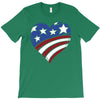 disstressed america flag heart T-Shirt