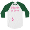 Muggle On Board Pink 3/4 Sleeve Shirt