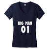 big man little man father son matching1 Women's V-Neck T-Shirt