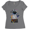 who loves labrador retriever Women's Triblend Scoop T-shirt