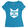 meow or never cat Women's Triblend Scoop T-shirt
