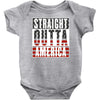 straight outta america Baby Bodysuit
