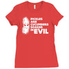 pickles are cucumbers soaked in evil Ladies Fitted T-Shirt
