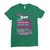 quens are born in may Ladies Fitted T-Shirt