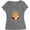 Tropical Pineapple Women's Triblend Scoop T-shirt
