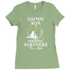 Daddy And Son Fishing Partners For Life Ladies Fitted T-Shirt