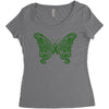 liver cancer butterfly Women's Triblend Scoop T-shirt