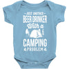 beer drinker camping!! Baby Bodysuit