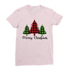lumberjack tree merry christmas Ladies Fitted T-Shirt
