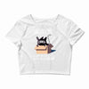 ninja cat Crop Top