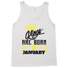 Kings Are Born In January Tank Top