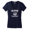 SLOTH RUNNING TEAM, LETS NAP INSTEAD Women's V-Neck T-Shirt
