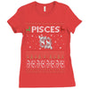 pisces christmas ugly sweater Ladies Fitted T-Shirt