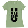 u mad bro Ladies Fitted T-Shirt