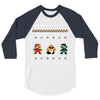 super mario chistmas 3/4 Sleeve Shirt