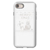 christmas funny dog &amp; snowman iPhone 8