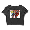 star spangled hammered Crop Top