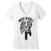 rock and roll Women's V-Neck T-Shirt