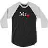 Mr with heart dot (Mr and Mrs set) 3/4 Sleeve Shirt