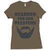 mens bearded Ladies Fitted T-Shirt