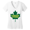 canada strong Women's V-Neck T-Shirt