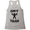 get tough weight lifter lifting gym Racerback Tank