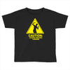 caution shapes being thrown printed Toddler T-shirt