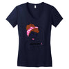 girl power survivor breast cancer Women's V-Neck T-Shirt