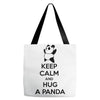 keep calm and hug a panda Tote Bags