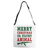 Merry Christmas Ya Filthy Animal Adjustable Strap Totes