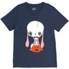 skull bunny V-Neck Tee