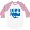 swim mom loud and proud sports athlete athletic 3/4 Sleeve Shirt