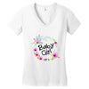 floral baby girl Women's V-Neck T-Shirt