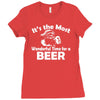 christmas shirt it's the most wonderful time for beer funny Ladies Fitted T-Shirt