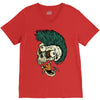 skull punk style V-Neck Tee
