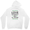 Love Actually Is All Around Ugly Christmas for light Unisex Hoodie